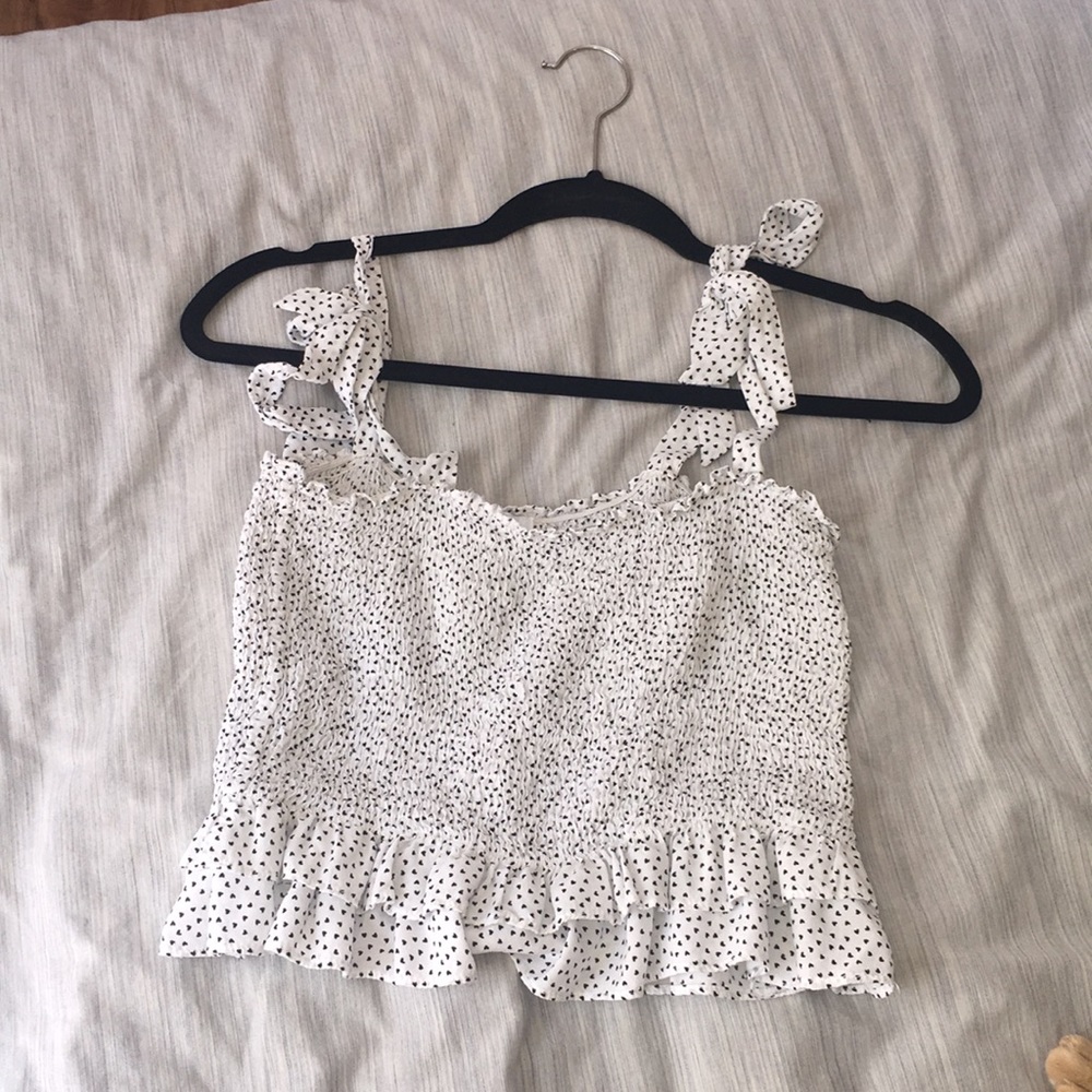 Princess Polly mini hearts crop top